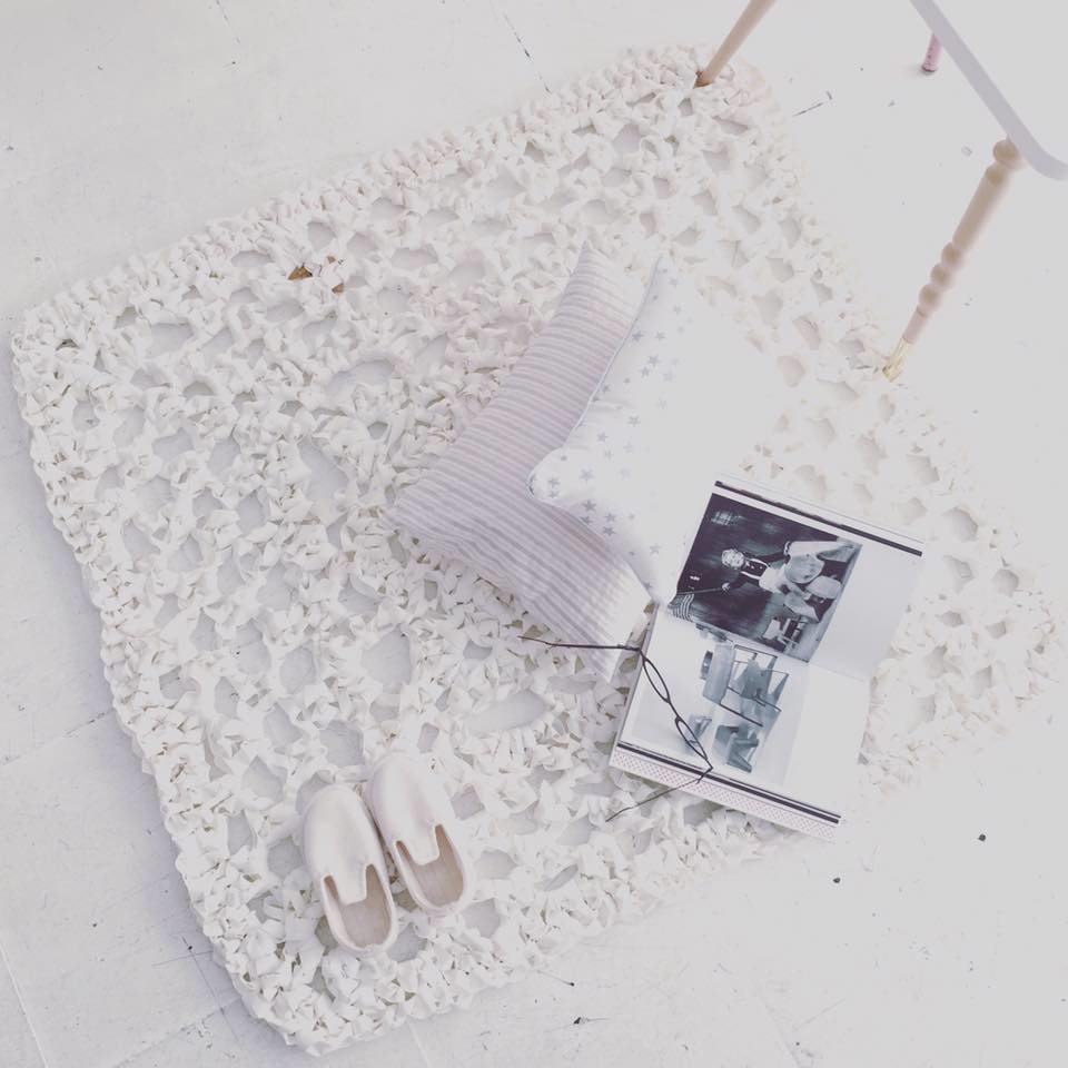 tapis meme blanc impermeable en Cotten